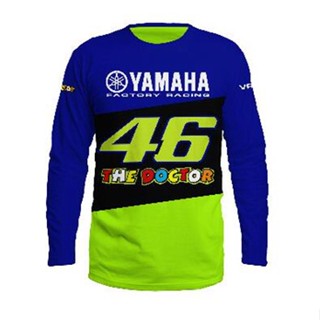 เสื้อยืดคอกลม แขนสั้น ลาย Yamaha 46 Sublimation Jersi Baju ไมโครไฟเบอร์