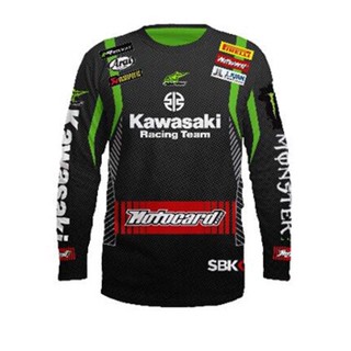 เสื้อยืดคอกลม แขนสั้น ลาย Kawasaki Sublimation Baju Microfiber Jersi