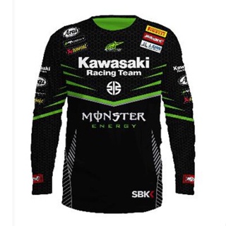 เสื้อยืดคอกลม แขนสั้น ลาย Kawasaki Sublimation Baju Microfiber Jersi