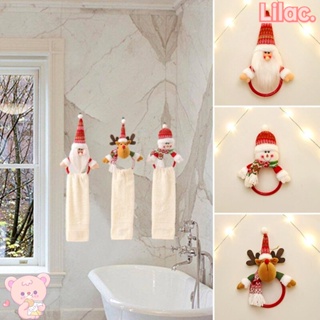 Lilac จี้แขวนผ้าขนหนู รูปซานตาคลอส สโนว์แมน กวางเอลก์ แฮนด์เมด DIY สําหรับตกแต่งห้องครัว