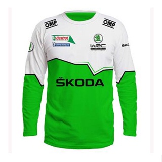 เสื้อยืดคอกลม แขนสั้น ผ้าไมโครไฟเบอร์ พิมพ์ลาย Skoda Sublimation Jersi Baju