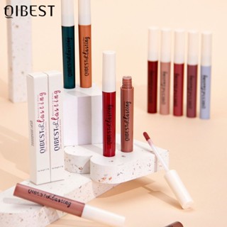 Qibest Does Not Stick To Cup Lip Glaze Matte Fog Liquid Lipstick ไม่จางหายลิปกลอส nuuo