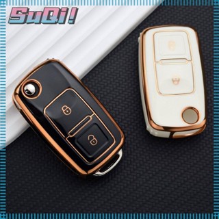 Suqi ปลอกกุญแจรีโมตรถยนต์ TPU อุปกรณ์เสริม สําหรับ VW Volkswagen MK4 Bora Golf 4 5 6 Jetta Passat Polo Bora