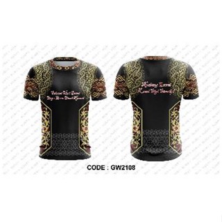 Borneo PATTERN GAWAI VICTORY เสื้อแจ็คคอลลาร์ แขนสั้น ไมโครไฟเบอร์ แบบแห้งเร็ว