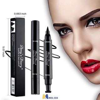 Single Seal Eyeliner Double-ended Waterproof Non-smudged Eyeliner[จุด] MOLISA