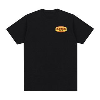 เทรนด์ใหม่ เสื้อยืด ผ้าฝ้าย ลาย kodak วินเทจ เกาหลี กล้องฟิล์ม ย้อนยุค สําหรับผู้ชาย