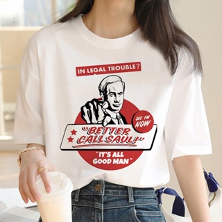 ใหม่ เสื้อยืดลําลอง แขนสั้น พิมพ์ลายกราฟฟิค Better Call Saul สไตล์ฮาราจูกุ สําหรับผู้ชาย