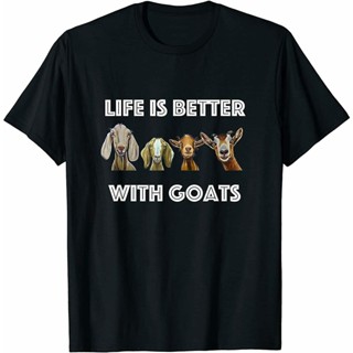 เสื้อยืด พิมพ์ลายกราฟฟิค Life Is Better with Goats สไตล์ฮิปฮอป สําหรับผู้ชาย