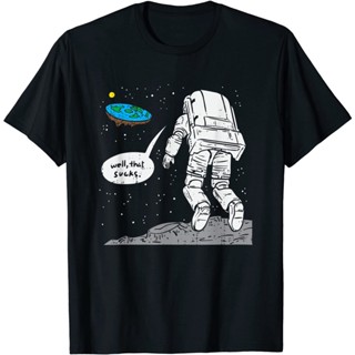 เทรนด์ใหม่ เสื้อยืดลําลอง แขนสั้น พิมพ์ลายดวงจันทร์ตลก สําหรับผู้ชาย