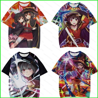 เสื้อยืดแขนสั้น พิมพ์ลายอนิเมะ YTS KonoSuba: An Explosion on This Wonderful World สําหรับผู้หญิง