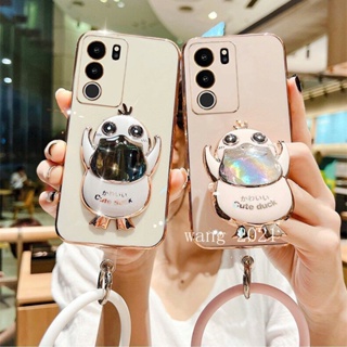 ใหม่ เคสป้องกันโทรศัพท์มือถือซิลิโคน แบบนิ่ม ลายเป็ด มีสายคล้อง สําหรับ VIVO V29 5G V29e V29 Pro 5G 2023 V29 5G