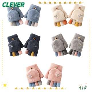 Clever ถุงมือแฟชั่น ให้ความอบอุ่น น่ารัก หน้าจอสัมผัส แฟชั่นฤดูใบไม้ร่วง ฤดูหนาว