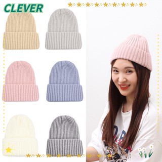 Clever หมวกบีนนี่ หมวกแก๊ป ลายหัวกะโหลก แฟชั่นฤดูใบไม้ร่วง ฤดูหนาว สําหรับผู้หญิง และผู้ชาย