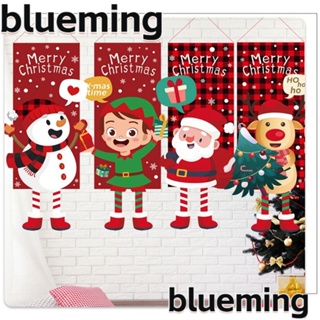 Blueming2 ธงแบนเนอร์ ลายคริสต์มาส มนุษย์หิมะ สําหรับแขวนตกแต่งประตู หน้าต่าง