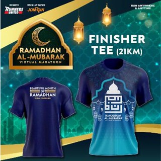 เสื้อยืด ลายทีม Ramadhan Al-Mubarak Sublimation Baju Microfiber Jersi Jersey Sublimation JomRun