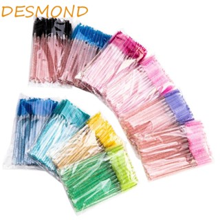 Desmond แปรงปัดขนตา แบบใช้แล้วทิ้ง 50 ชิ้น, หัวไนล่อน กลิตเตอร์ มาสคาร่า ไม้กายสิทธิ์ แปรงแต่งหน้า แปรงคิ้ว หวี พลาสติก เพชร ด้ามจับ ต่อขนตา