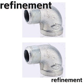 Refinement ข้อต่อท่อสเตนเลส รูปตัว L 90 องศา ทนต่อการกัดกร่อน สําหรับห้องน้ํา 2 ชิ้น