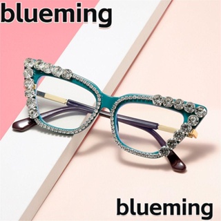 Blueming2 แว่นตา กรอบคริสตัล เพชรเทียม รูปตาแมว วิบวับ เหมาะกับงานปาร์ตี้ สําหรับผู้หญิง