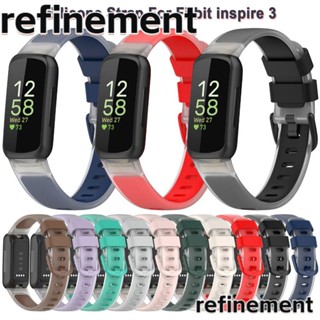 Refinement สายนาฬิกาข้อมือ ซิลิโคนนิ่ม ใส แบบเปลี่ยน สําหรับ Fitbit inspire 3