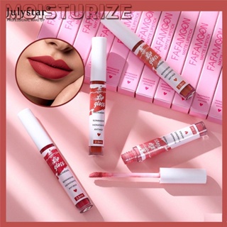 JULYSTAR ลิปสติกลิปกลอส Non-stick Cup Long Lasting Matte Non-fade Matte Velvet Lip Gloss หลากสี Fafamoon