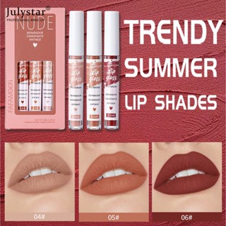 JULYSTAR Fafamoon 12 สี Lip Glaze Matte Velvet หมอกพื้นผิว Smooth Liquid Lip GLOSS High Color Rendering Non-Stick CUP PARTY เทศกาล Lip Makeup