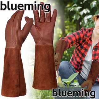 Blueming2 ถุงมือหนัง แบบยาว ระบายอากาศ เพื่อความปลอดภัย สําหรับทําสวน