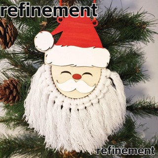 Refinement จี้ไม้ รูปซานตาคลอส ประดับพู่ สําหรับตกแต่งต้นคริสต์มาส