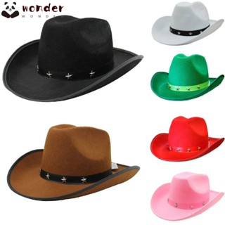 Wonder หมวกคาวบอย คาวเกิร์ล ชุดแฟนซี WILD Panama Felt Fedora