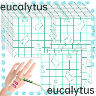 Eucalytus1 พาเลตต์แต่งหน้า แบบใช้แล้วทิ้ง กันน้ํา เครื่องมือต่อกิ่ง DIY ฟิล์ม Pu กาวสติกเกอร์เปล่า ผู้หญิง