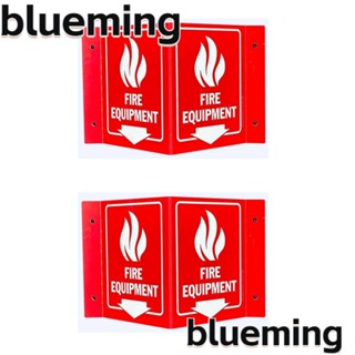 Blueming2 ป้ายเตือนดับเพลิง อะคริลิค 6 นิ้ว X 5 นิ้ว ติดตั้งง่าย สีแดง 2 ชิ้น