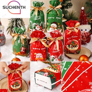 Suchenth ถุงขนม ลายคริสต์มาส เกล็ดหิมะ ซานตาคลอส 50 ชิ้น