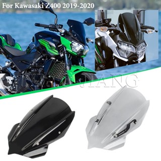 กระจกกันลม ด้านหน้า ดัดแปลง สําหรับ Kawasaki Z400 2019 2020 Z250 19-20 Z400 2