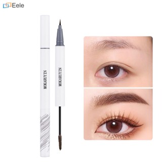 2 IN 1 Waterproof Eyeliner &amp; Mascara Dual Ends Non-Fade Non-Smudge เครื่องสำอางทนทาน ↑Eele