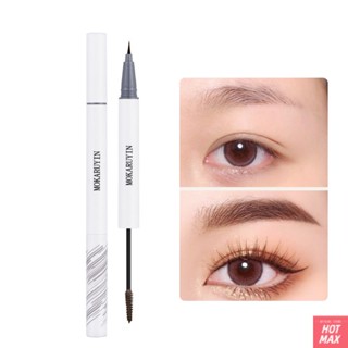2 IN 1 Waterproof Eyeliner &amp; Mascara Dual Ends Non-Fade Non-Smudge เครื่องสำอางที่ทนทาน [hotmax]
