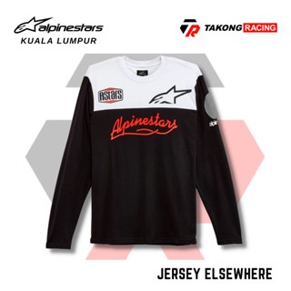 เสื้อกีฬาแขนสั้น คอกลม ผ้าไมโครไฟเบอร์ ลายทีม Alpinestars Elsewhere