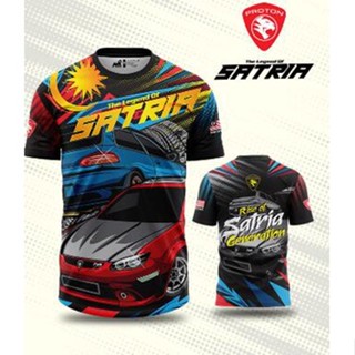 เสื้อยืด ลายทีม Satria Edition Galeri Kereta Sublimation Baju Microfiber Jersi Jersey Sublimation