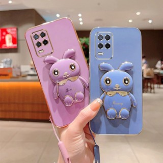 เคสโทรศัพท์มือถือ ซิลิโคนนุ่ม พร้อมที่ตั้งวาง พับได้ สําหรับ Realme 8 5 7 Pro 8i 9i 6i 5i C3 5S