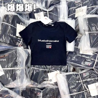 Alexander Wang 2023 เสื้อยืดลําลอง แขนสั้น ปักลายธงชาติอเมริกัน เข้ากับทุกการแต่งกาย แฟชั่นฤดูใบไม้ผลิ ฤดูร้อน สําหรับผู้หญิง