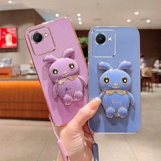 เคสโทรศัพท์มือถือ ซิลิโคนนิ่ม พร้อมขาตั้ง พับได้ สําหรับ Realme C30 C30S C11 2021 2020 C20 7i C15 C12 C17 C25 C25S