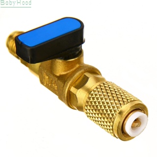 【Big Discounts】HVAC A/C Straight SHUT-OFF Ball Valve Adapter For R134a R22 R12 R410a 1/4" FIT#BBHOOD