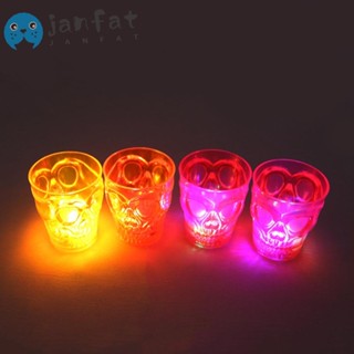 Janfat แก้วไวน์ไฟฟ้า Led พลาสติก เรืองแสง สําหรับตกแต่งบ้าน ปาร์ตี้ฮาโลวีน DIY