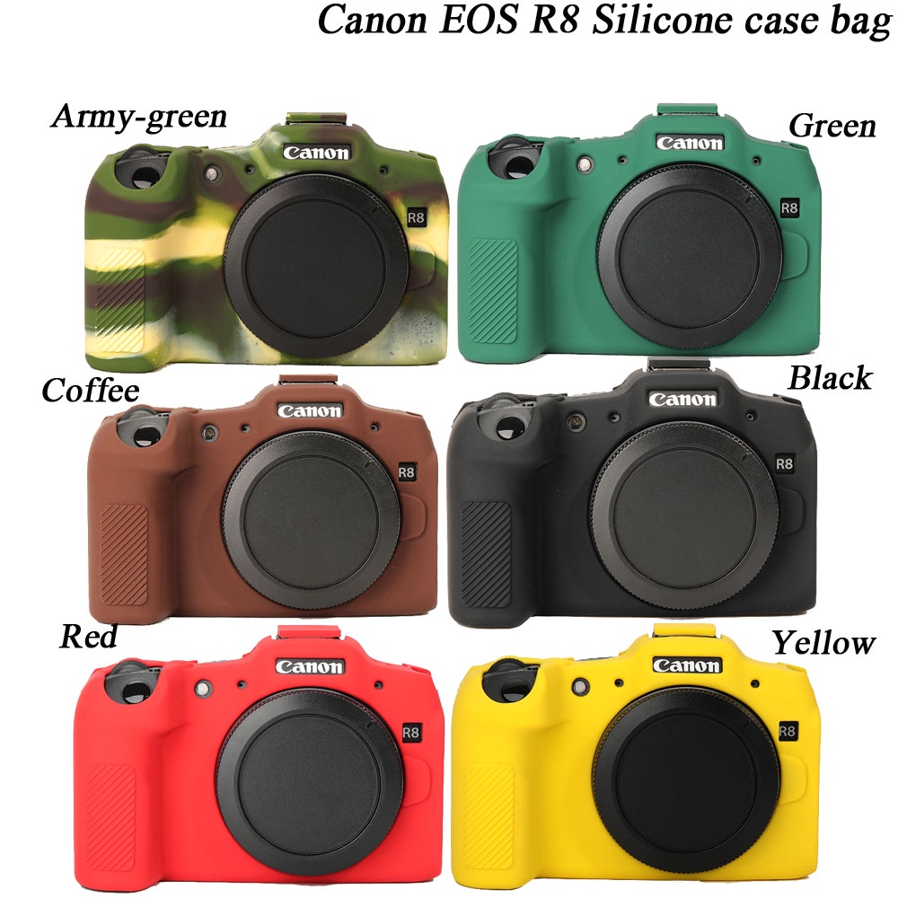 Canon R8 เคสซิลิโคนกล้องฝาครอบยางสําหรับ Canon EOS R8