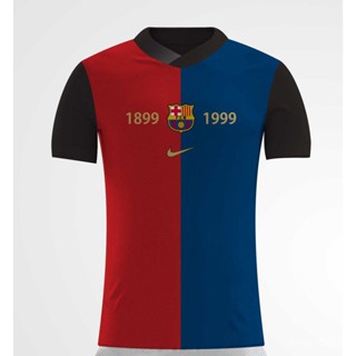 เสื้อกีฬาแขนสั้น ลายทีมบาร์เซโลน่า 1999 2000