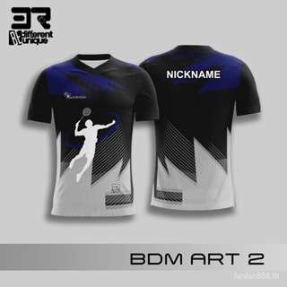 Mt9e เสื้อยืดลําลอง แขนสั้น พิมพ์ลายชื่อ 3R Original Badminton Art 2 3R 3D
