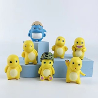 [Whole Set of 7] ตุ๊กตาฟิกเกอร์ รูปมังกรนม น่ารัก สร้างสรรค์ ของเล่นสําหรับเด็ก