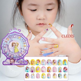 Cleoes สติกเกอร์ ลายการ์ตูนเจ้าหญิงนางเงือก มีกาวในตัว สําหรับตกแต่งเล็บ