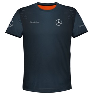 เสื้อโปโลแขนสั้น พิมพ์ลายโลโก้ Mercedes Benz Car Moto สีดํา ทุกขนาด สําหรับผู้ชาย ไซซ์ S XXXL