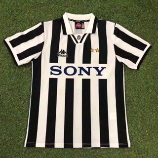 เสื้อกีฬาแขนสั้น ลายทีมชาติฟุตบอล Juve Home Jersey 96-97 ไซส์ S-XXL สไตล์วินเทจ แห้งเร็ว