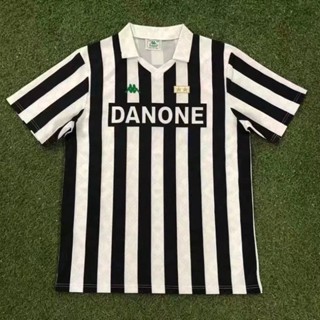 เสื้อกีฬาแขนสั้น ลายทีมชาติฟุตบอล Juve Home Jersey 92-94 ไซส์ S-XXL สไตล์วินเทจ แห้งเร็ว