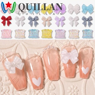 Quillan โบว์เรซิ่น AB คริสตัล หลากสี สําหรับตกแต่งเล็บ DIY